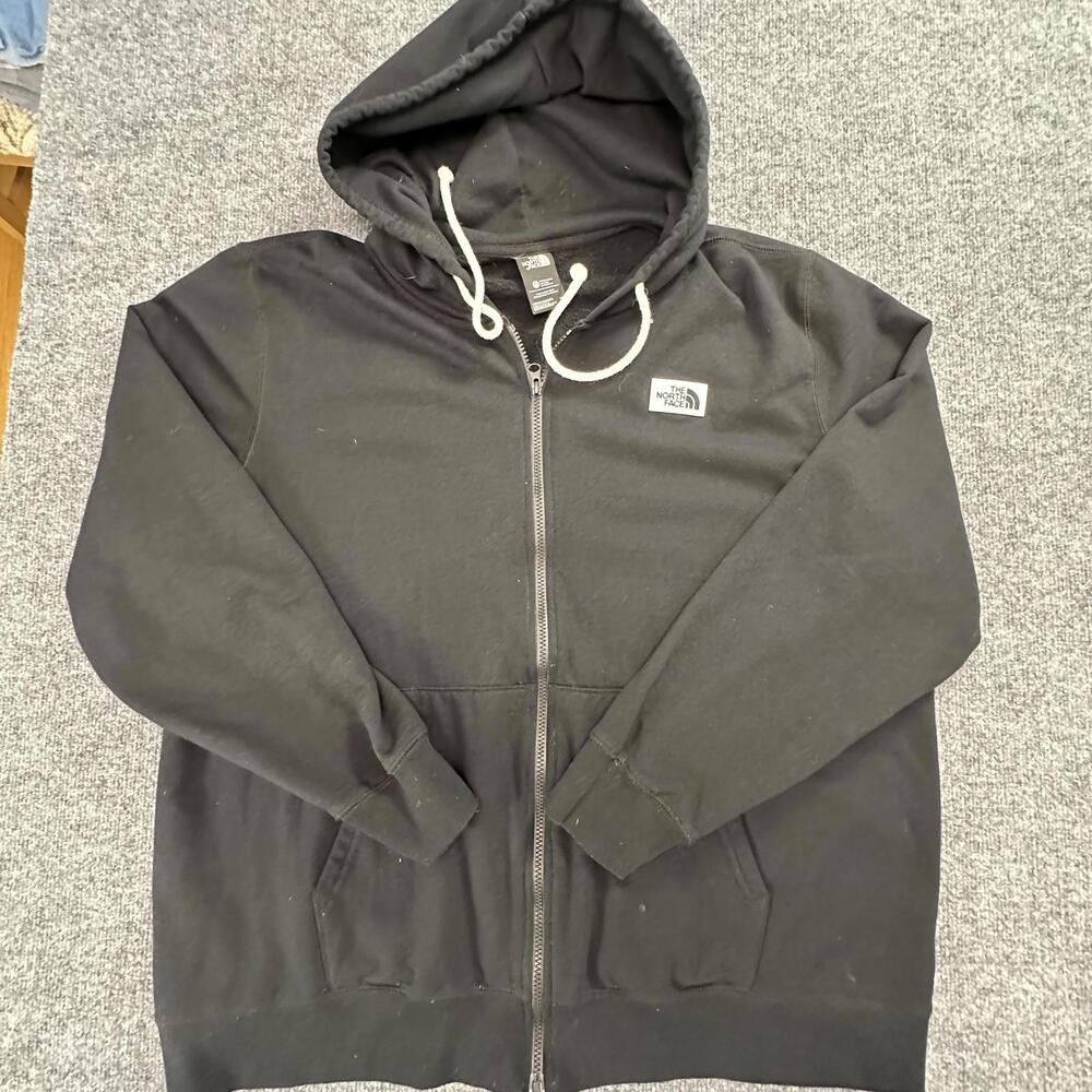 The North Face Mens Black Full Zip Hoodie Sweatshirt XXL 294